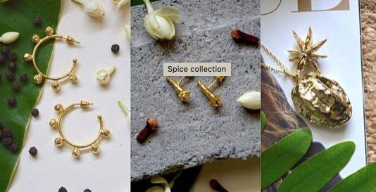 Wear real spices clad in 24kt gold with Tangerine's unique bio-jewellery collection