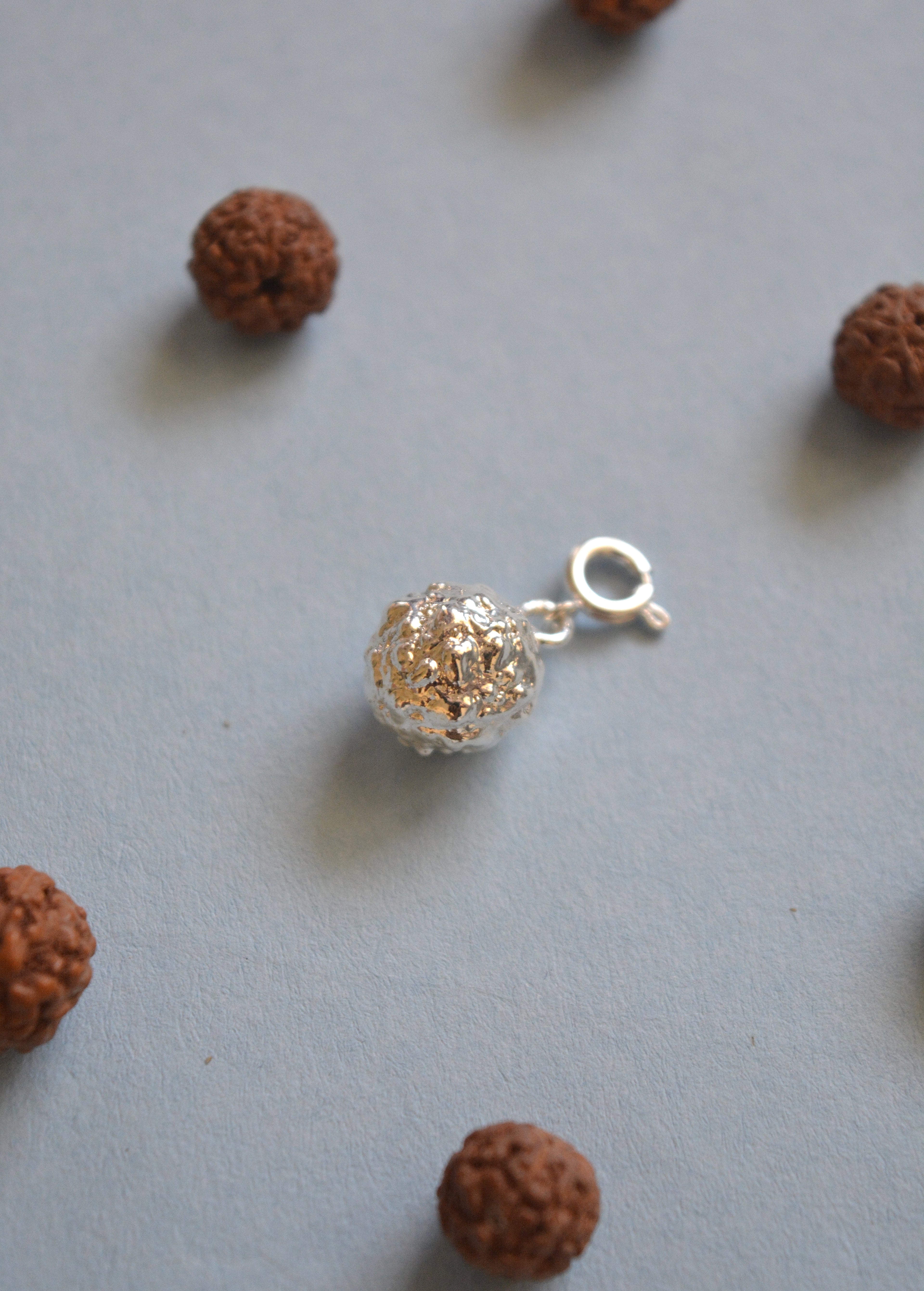 Rudraksh Charm - Silver