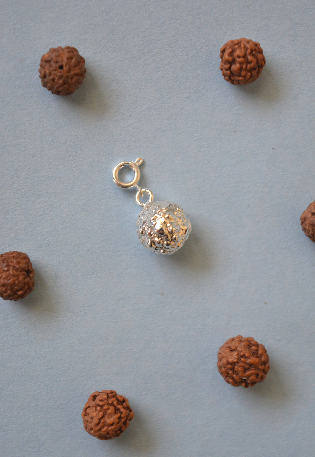 Rudraksh Charm - Silver
