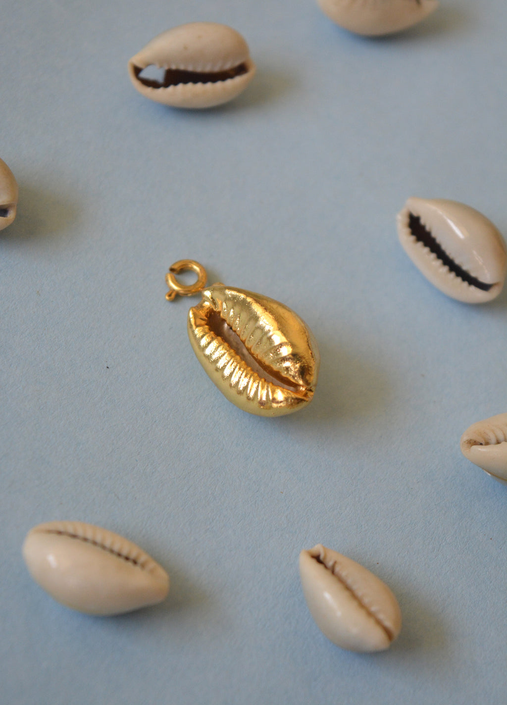 Cowrie Shell Charm - Gold