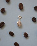 Coffee Bean Charm - Silver
